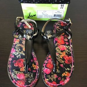 Like New Sam Edelman Girls Black Sandals Size 11